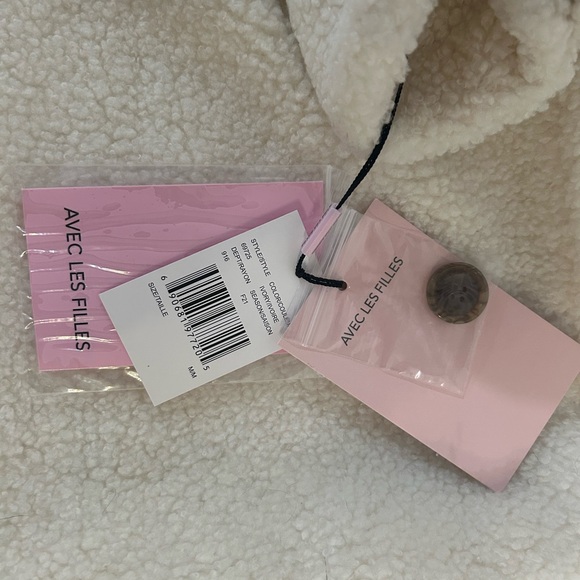 Avec Les Filles Cream Teddy Jackets - Picture 2 of 4